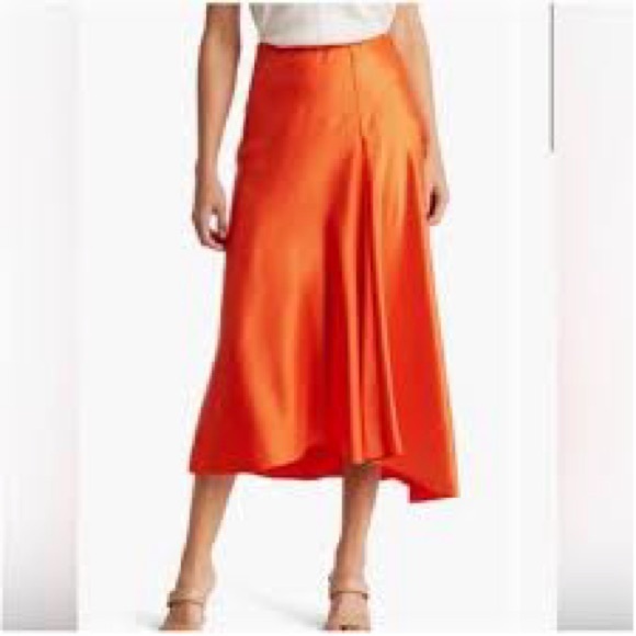 Theory Asymmetrical Orange Skirt